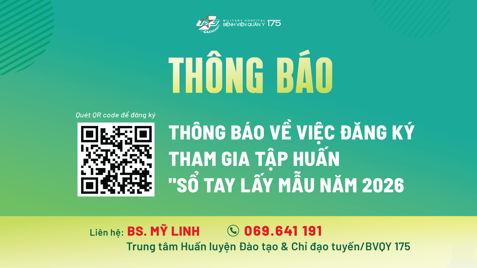 Thông báo về việc đăng ký tham gia tập huấn "Sổ tay lấy mẫu năm 2026"