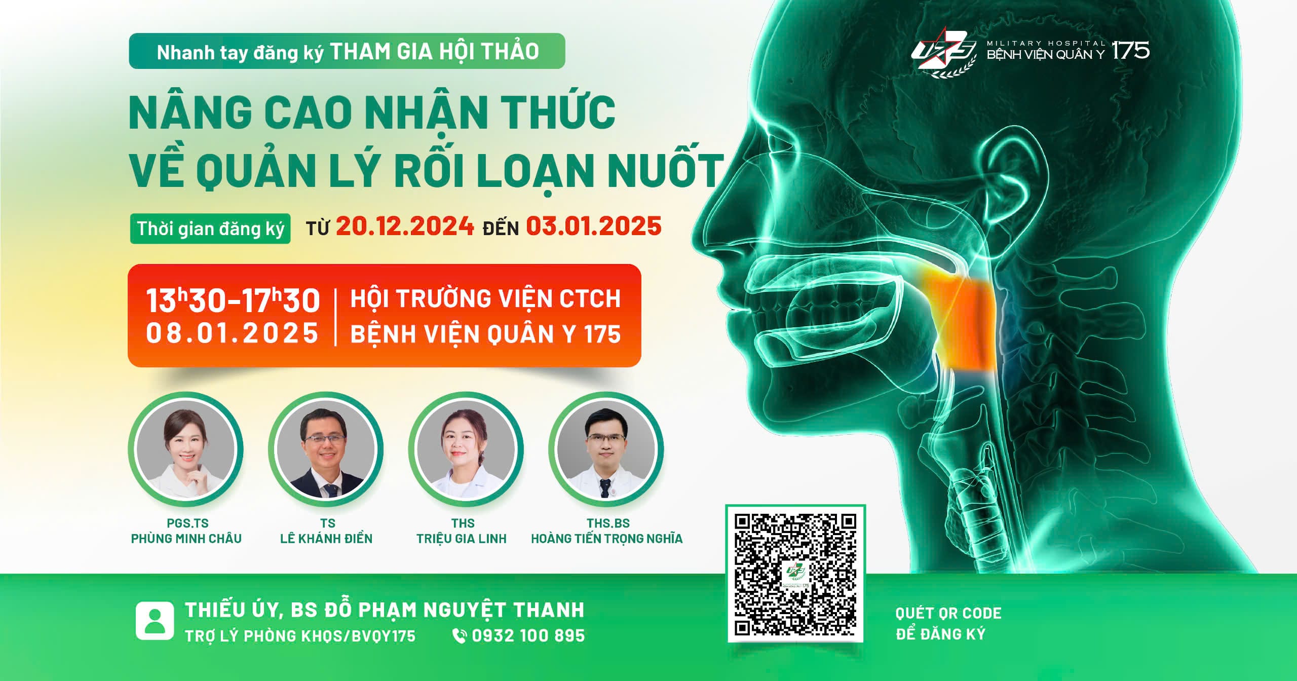 Thông báo đăng ký tham gia hội thảo "Nâng cao nhận thức về Quản lý Rối loạn nuốt”