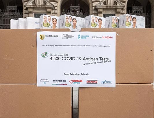 4.500 Bộ Kit xét nghiệm nhanh từ Đức chuẩn bị về tới Bệnh viện Quân y 175