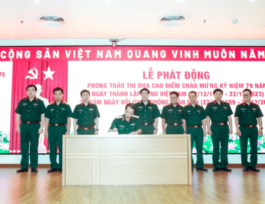 Bệnh viện Quân y 175 phát động 30 ngày thi đua cao điểm chào mừng kỷ niệm 79 năm Ngày thành lập Quân đội nhân dân Việt Nam (22/12/1944 - 22/12/2023)