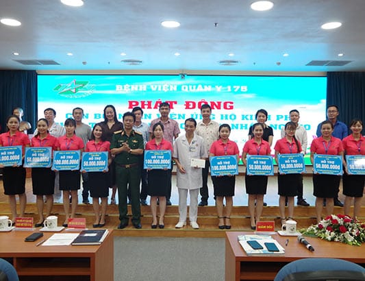 Bệnh viện Quân 175 tiếp nhận hơn 1 tỷ đồng ủng hộ phẫu thuật tim miễn phí