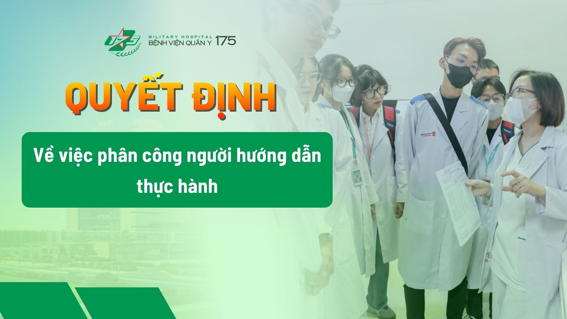 QUYẾT ĐỊNH Về việc phân công người hướng dẫn thực hành