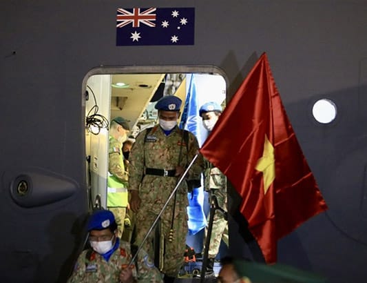 Những chiến sĩ "mũ nồi xanh" từ Nam Sudan hoàn thành nhiệm vụ về nước