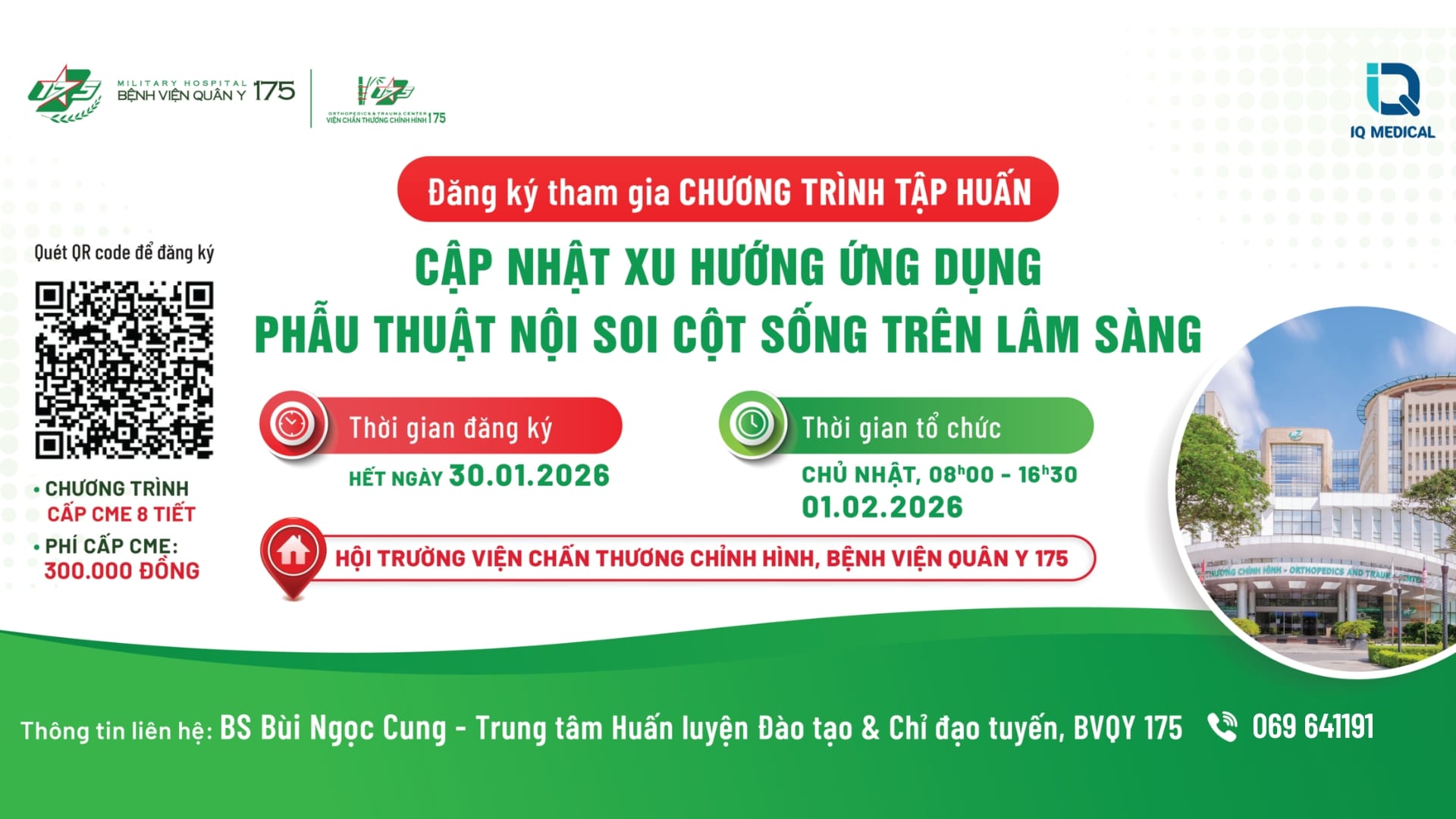 Đăng ký tham gia chương trình tập huấn "Cập nhật xu hướng ứng dụng phẫu thuật nội soi cột sống trên lâm sàng"