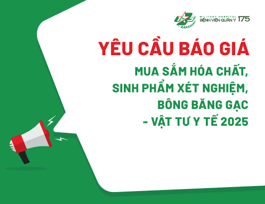 Thư mời chào giá mua sắm hóa chất, sinh phẩm xét nghiệm, bông băng gạc - vật tư y tế 2025