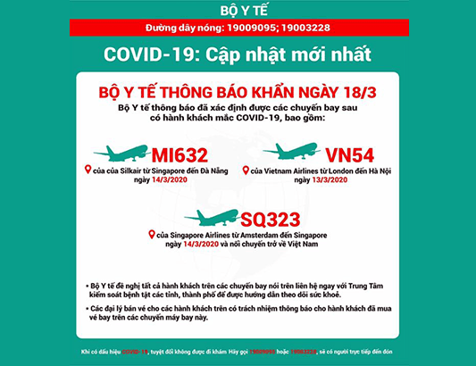 Thông báo khẩn số 3 của Bộ Y tế