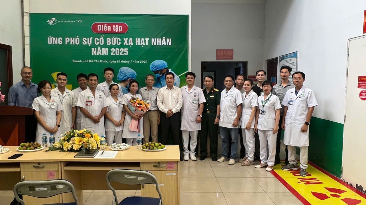 BỆNH VIỆN QUÂN Y 175 TỔ CHỨC DIỄN TẬP ỨNG PHÓ SỰ CỐ BỨC XẠ HẠT NHÂN NĂM 2025