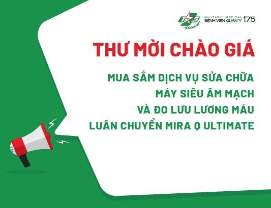 Thư mời chào giá mua sắm dịch vụ sửa chữa Máy siêu âm mạch và đo lưu lương máu luân chuyển Mira Q ultimate