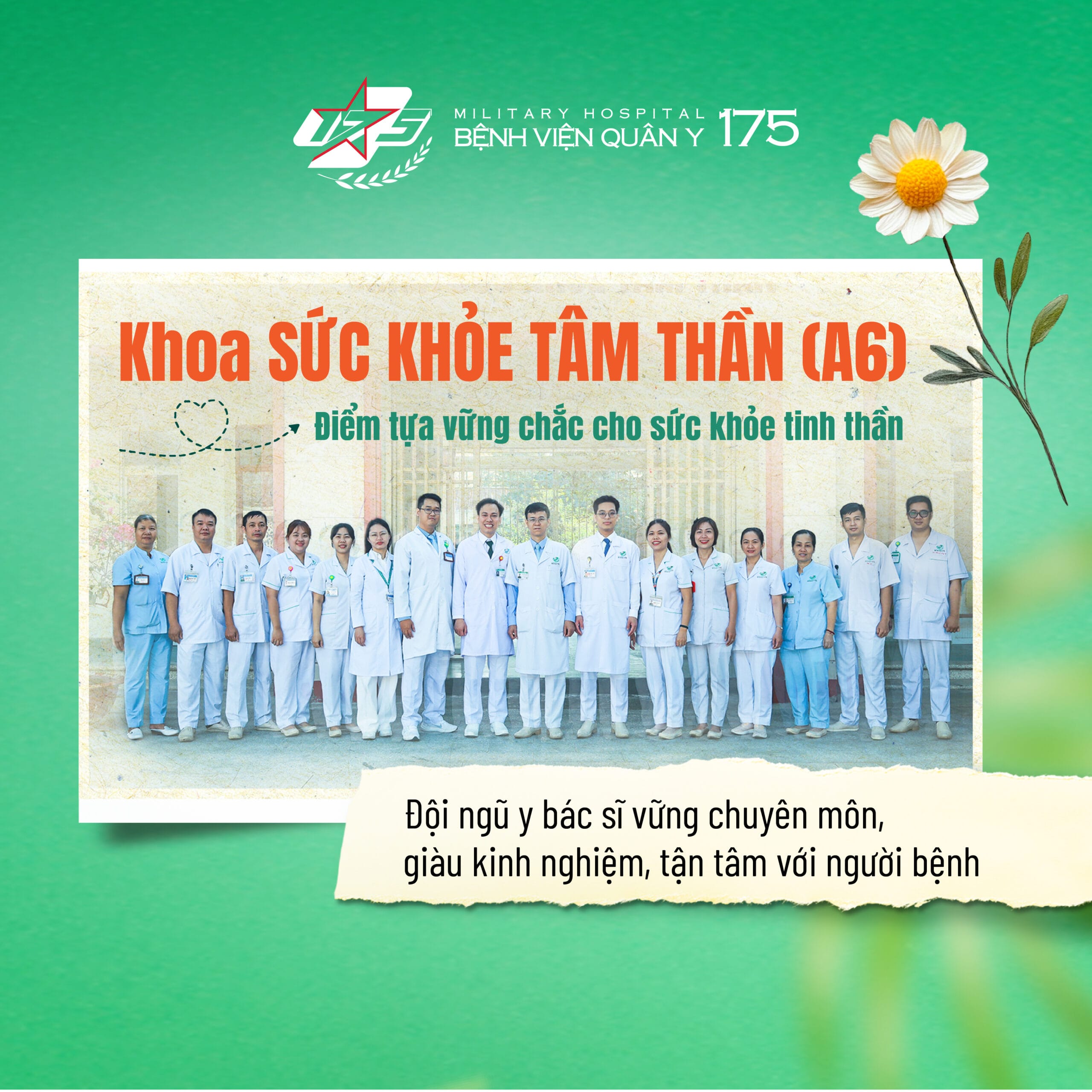 Khoa Sức khỏe tâm thần (A6): Điểm tựa vững chắc cho sức khỏe tinh thần