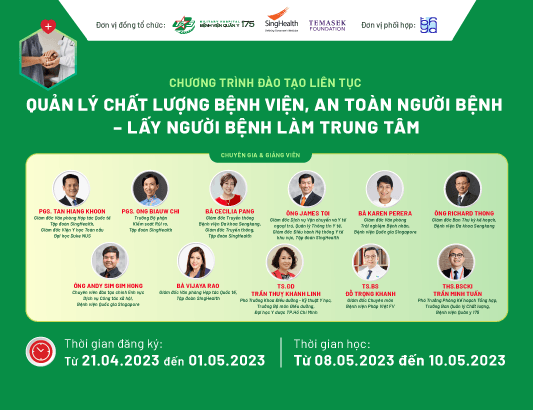 Đăng ký tham gia Chương trình Đào tạo liên tục : Quản lý chất lượng Bệnh viện, An toàn người bệnh – Lấy người bệnh làm trung tâm