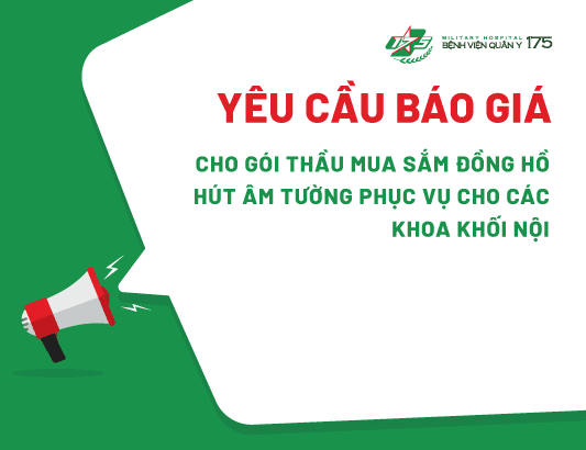 Yêu cầu báo giá cho gói thầu mua sắm đồng hồ hút câm tường phục vụ cho các khoa