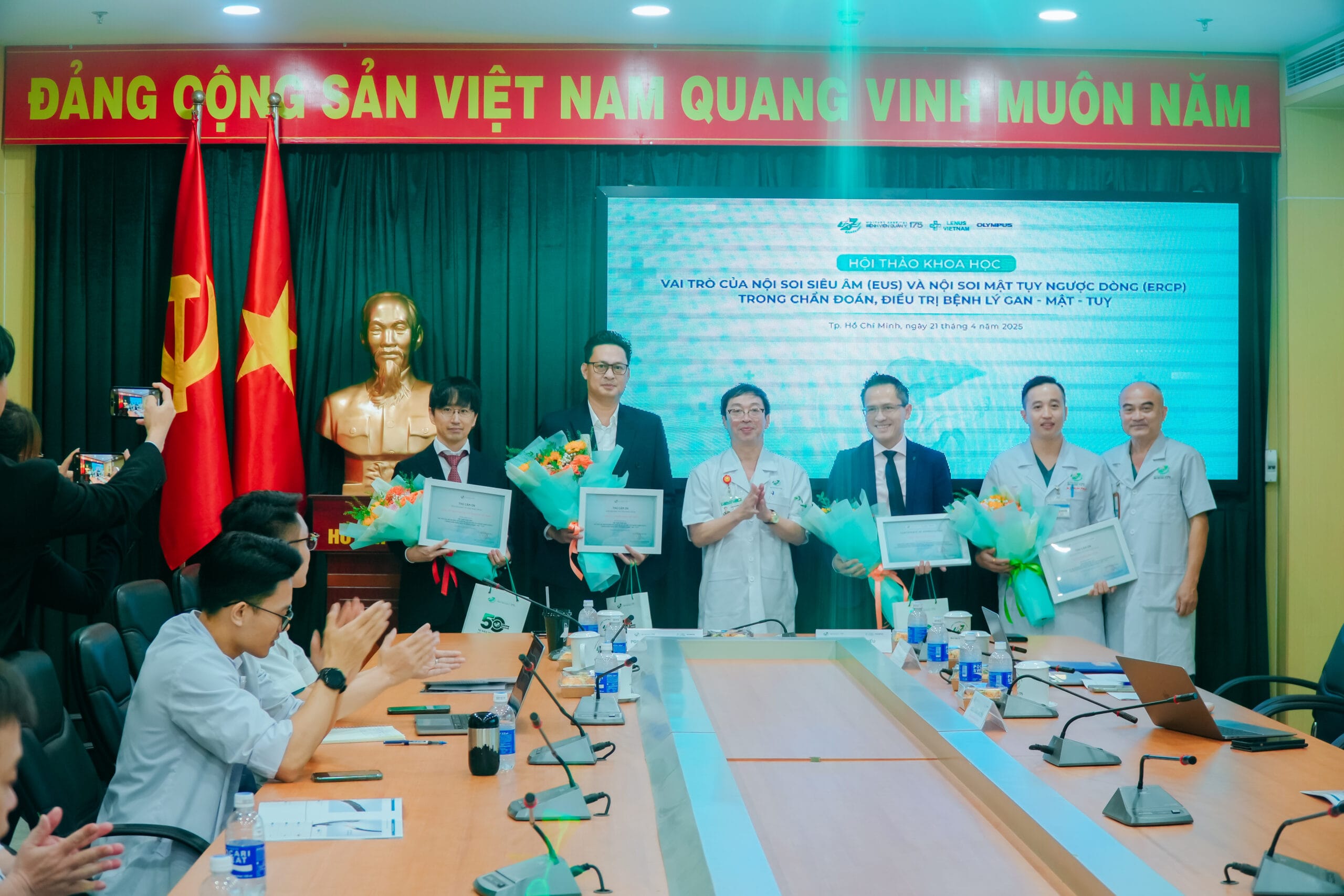 Bệnh viện Quân y 175 tổ chức Hội thảo Vai trò của nội soi siêu âm (EUS) và nội soi mật tuỵ ngược dòng (ERCP) trong chẩn đoán, điều trị bệnh lý gan – mật – tuỵ