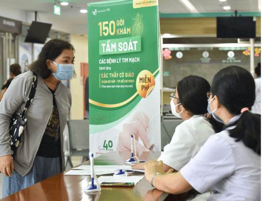 150 gói khám tầm soát các bệnh lý tim mạch dành tặng các thầy cô thuộc các trường trên địa bàn quận Gò Vấp