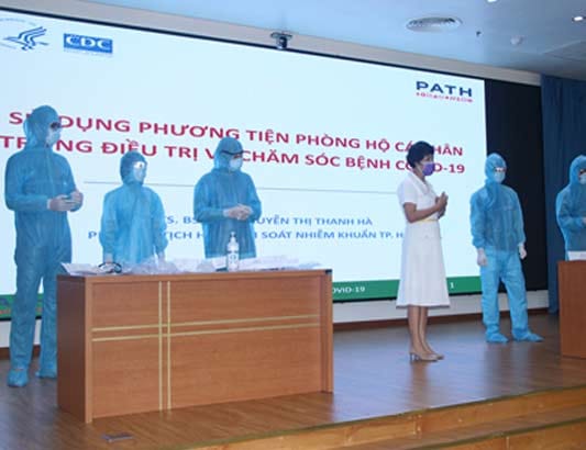 Tập huấn nâng cao phòng, kiểm soát lây nhiễm Sars CoV-2 tại BVQY175