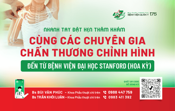 Thông báo đặt hẹn thăm khám cùng các chuyên gia chấn thương chỉnh hình đến từ Bệnh viện Đại học Stanford (Hoa Kỳ)