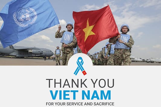 Liên Hợp Quốc đánh giá cao lực lượng gìn giữ hòa bình Việt Nam