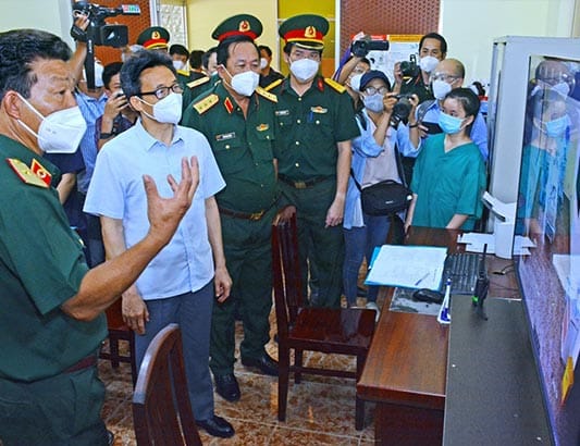 Ban chỉ đạo Quốc gia phòng, chống dịch Covid-19 làm việc với Bệnh viện Quân y 175