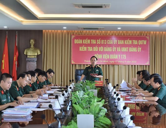 Ủy ban kiểm tra Quân ủy Trung ương làm việc với Bệnh viện Quân y 175