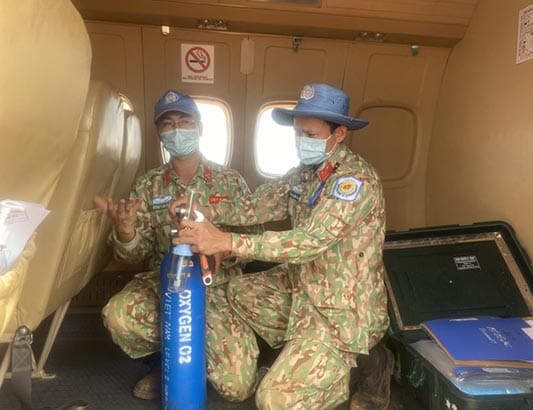 Chuyến bay đặc biệt cấp cứu thành công bệnh nhân COVID-19 ở Nam Sudan