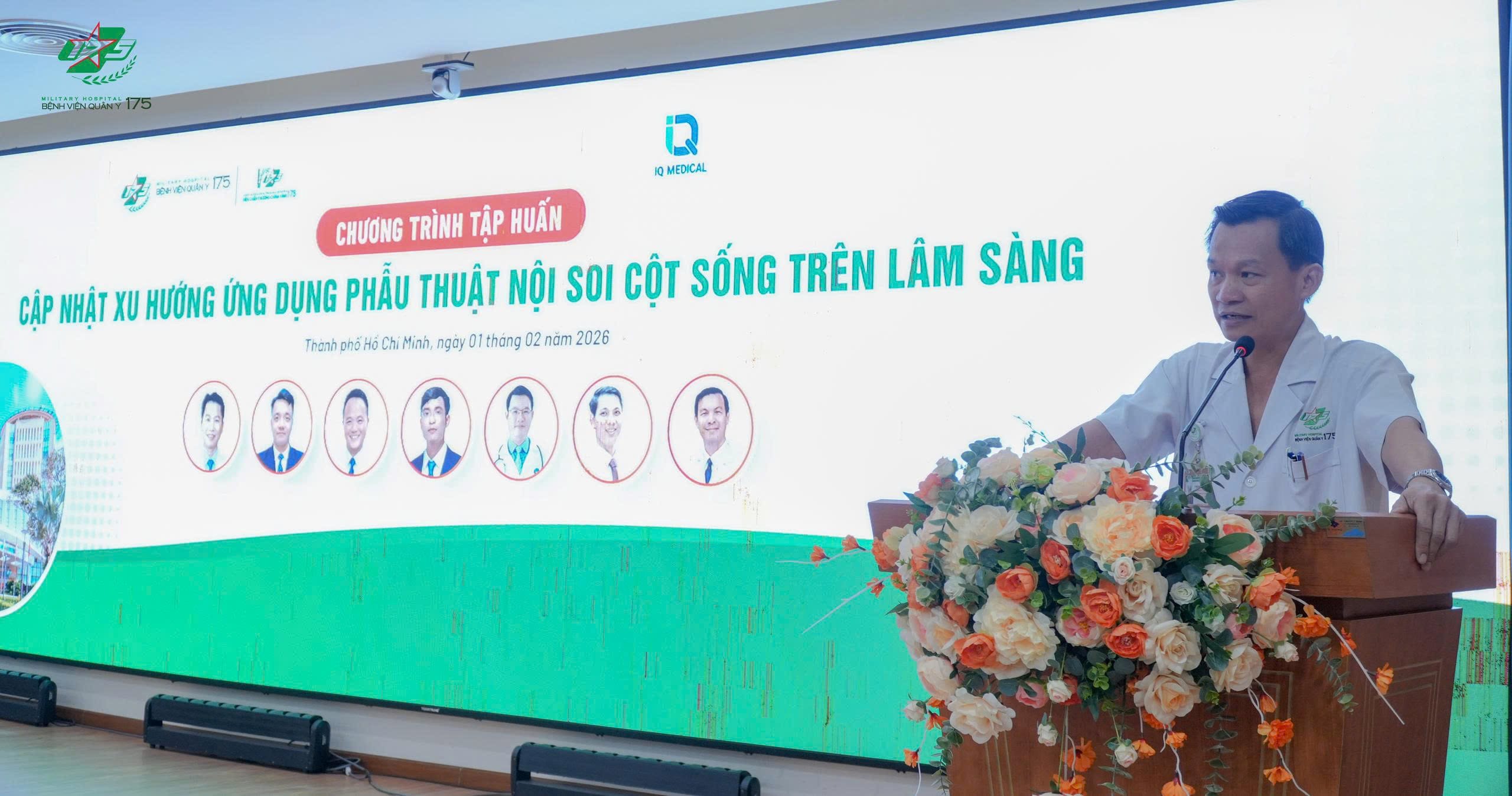 Bệnh viện Quân y 175 tổ chức tập huấn Cập nhật xu hướng ứng dụng phẫu thuật nội soi cột sống trên lâm sàng