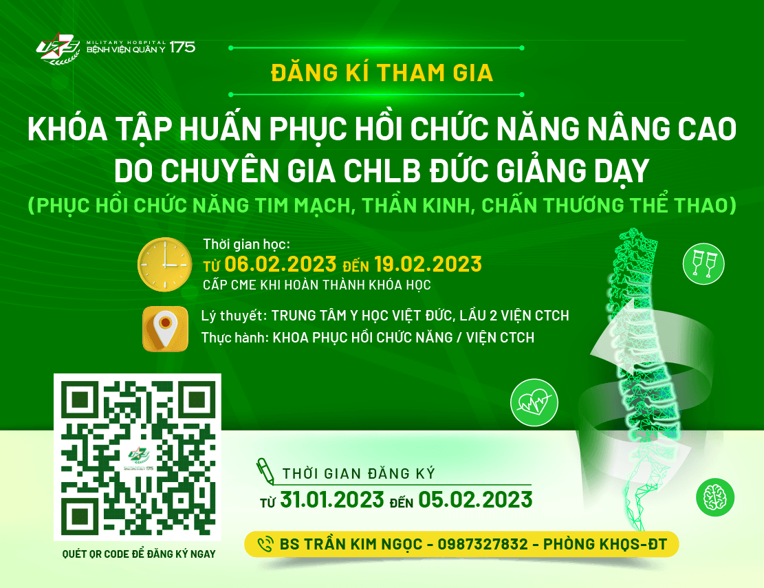 Đăng ký tham gia Khóa tập huấn Phục hồi chức năng nâng cao do Giảng viên CHLB Đức giảng dạy