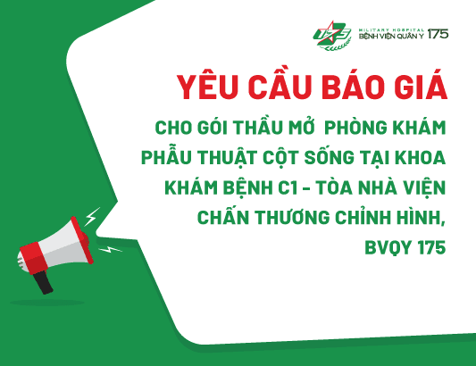 Yêu cầu báo giá cho gói thầu Mở phòng khám Phẫu thuật cột sống tại Khoa Khám bệnh