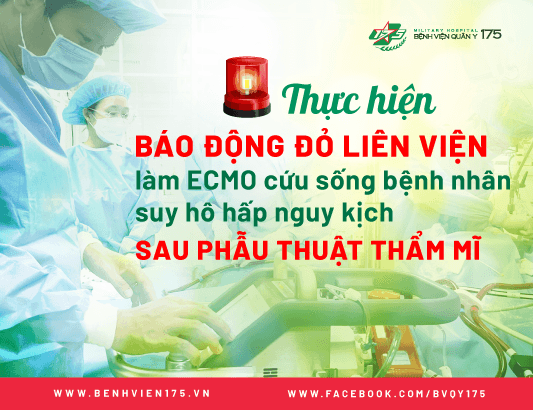 Thực hiện báo động đỏ liên viện làm ECMO cứu sống bệnh nhân suy hô hấp nguy kịch sau phẫu thuật thẩm mĩ