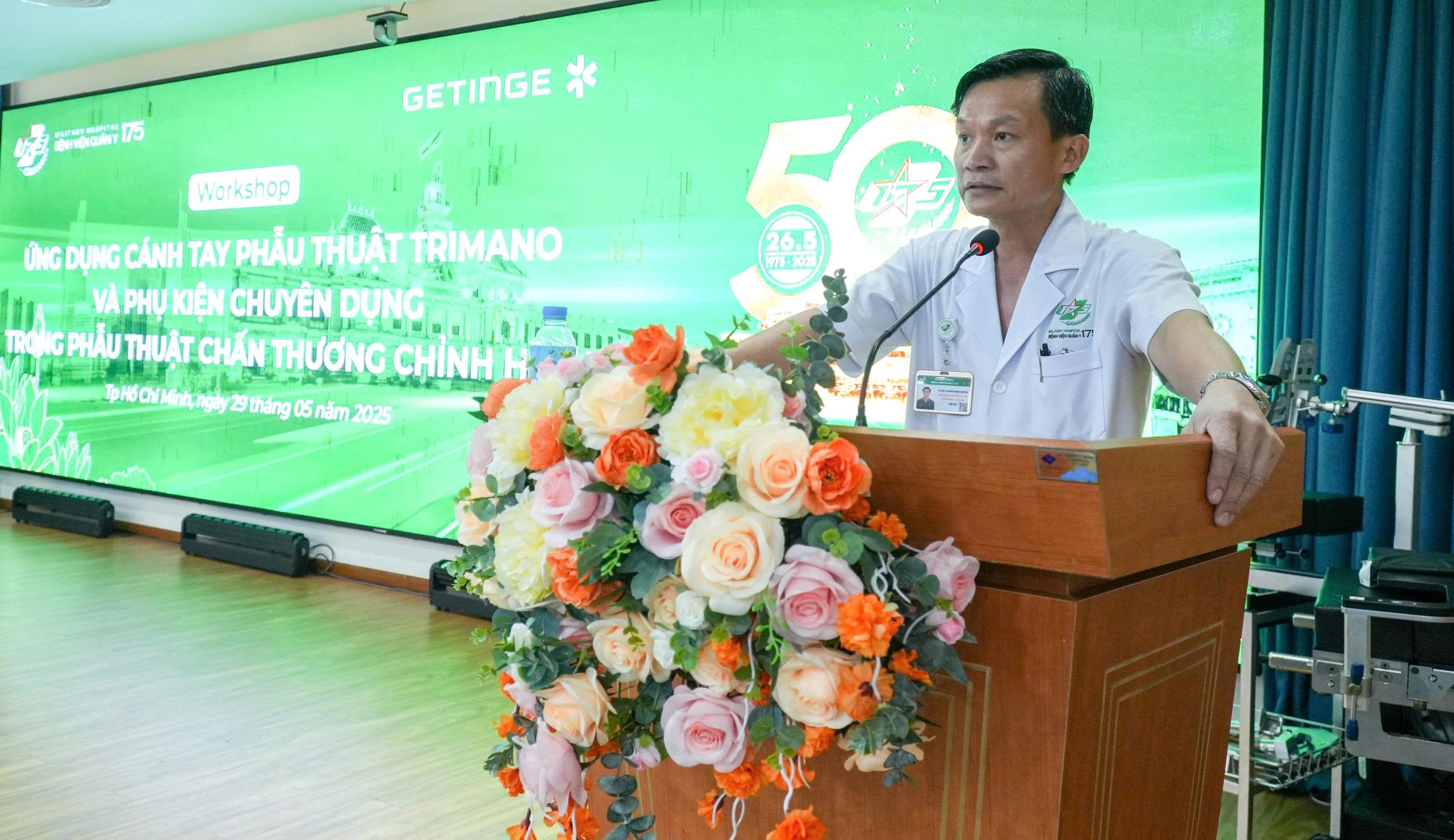 Bệnh viện Quân y 175 tổ chức Hội nghị chuyên đề “Ứng dụng cánh tay phẫu thuật Trimano và phụ kiện chuyên dụng trong phẫu thuật Chấn thương Chỉnh hình”