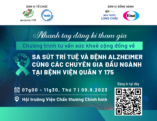 Đăng kí tham gia Chương trình tư vấn sức khoẻ cộng đồng về Sa sút trí tuệ và bệnh Alzheimer tại Bệnh viện Quân y 175