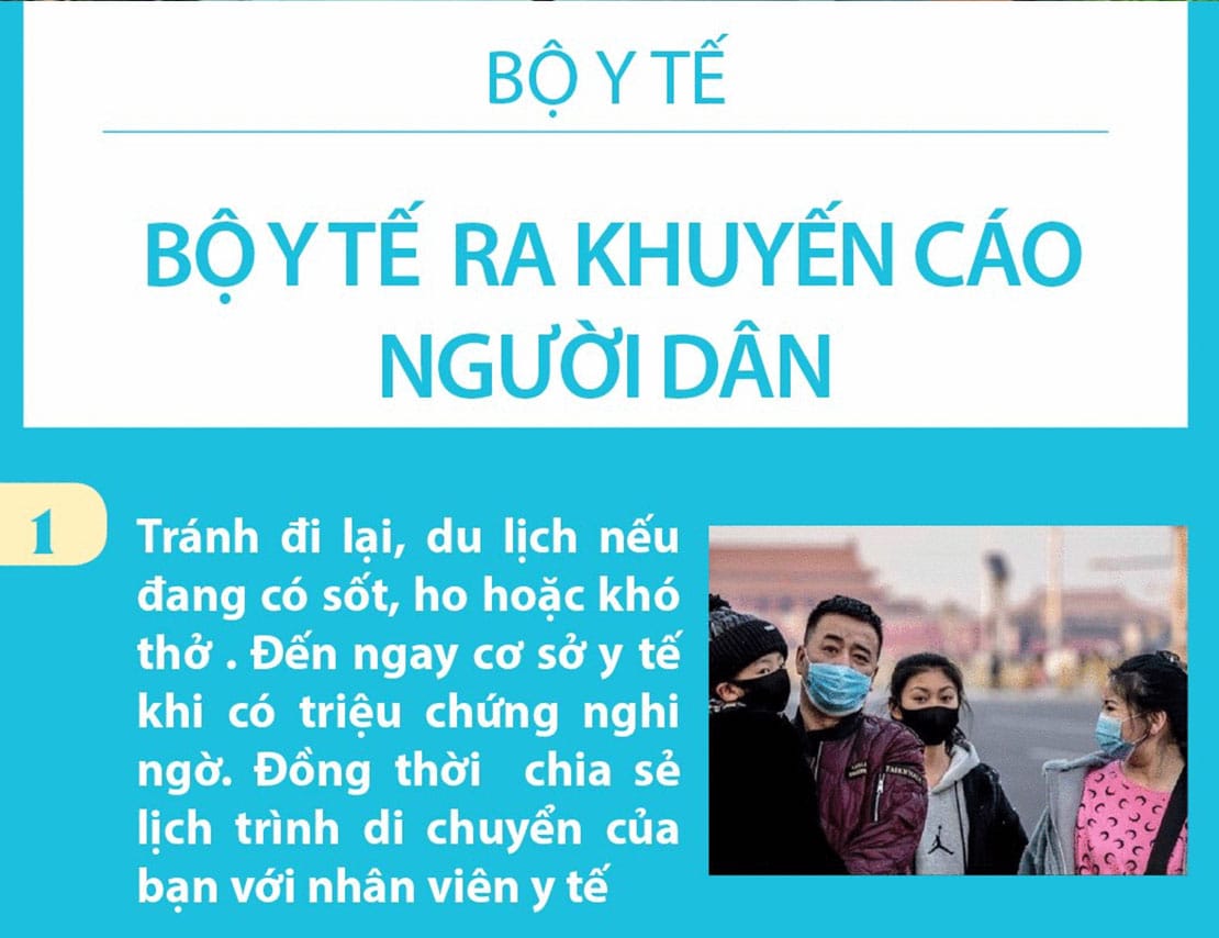 Bộ Y Tế và WHO khuyến cáo phòng chống dịch bệnh virus Corona