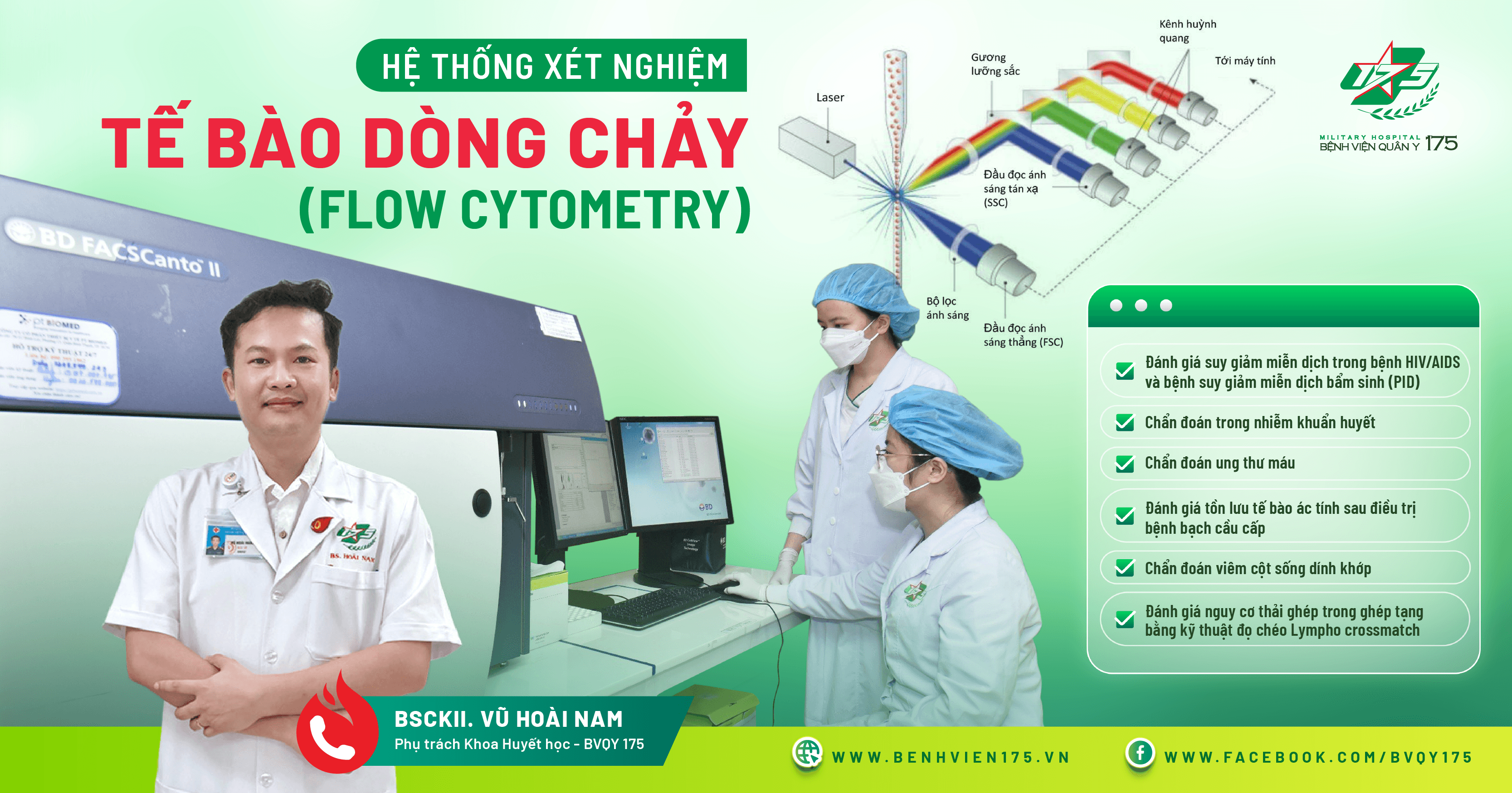Các ứng dụng lâm sàng trên hệ thống hệ thống xét nghiệm tế bào dòng chảy (Flow Cytometry)