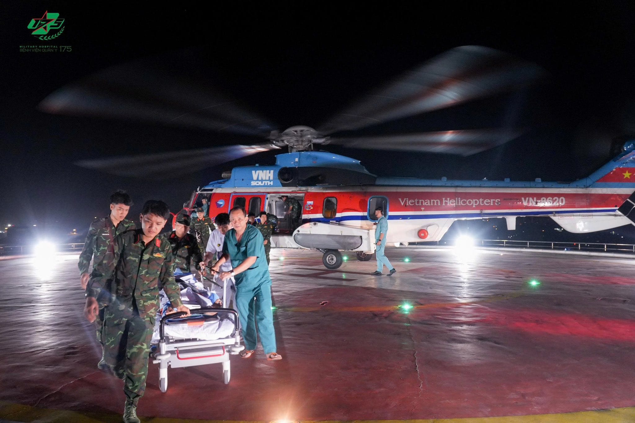 Bệnh viện Quân y 175 phối hợp bay cấp cứu đường không ngay đầu năm mới