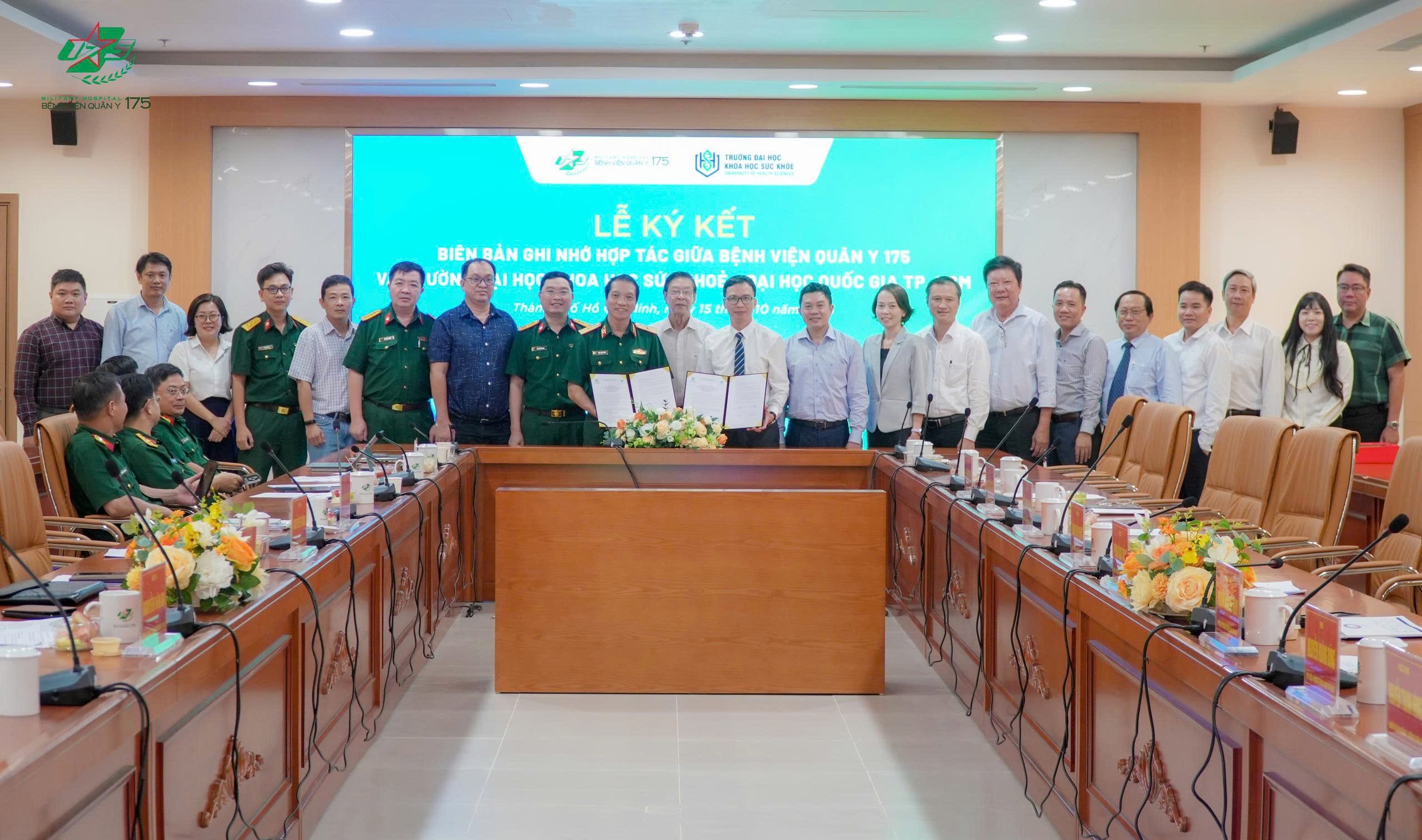 Bệnh viện Quân y 175 ký kết hợp tác toàn diện với trường Đại học Sức khỏe – Đại học Quốc gia Tp. HCM