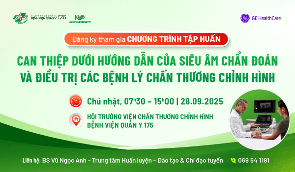 MỜI THAM DỰ TẬP HUẤN CHUYÊN ĐỀ “CAN THIỆP DƯỚI HƯỚNG DẪN SIÊU ÂM TRONG CHẨN ĐOÁN VÀ ĐIỀU TRỊ CÁC BỆNH LÝ CHẤN THƯƠNG CHỈNH HÌNH”
