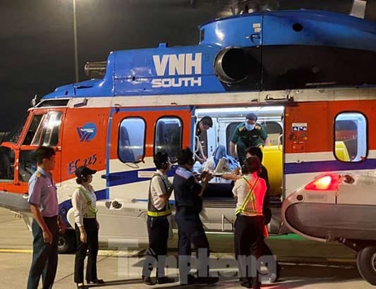 Quân đội bay cấp cứu ngư dân đột quỵ não ở Trường Sa