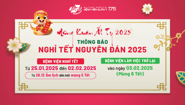 Bệnh viện Quân y 175 thông báo lịch nghỉ Tết Nguyên Đán 2025