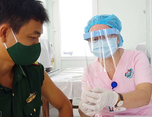 Tiêm Vaccine ngừa COVID -19 cho cán bộ chiến sĩ Biên phòng Tây ninh.
